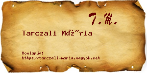 Tarczali Mária névjegykártya